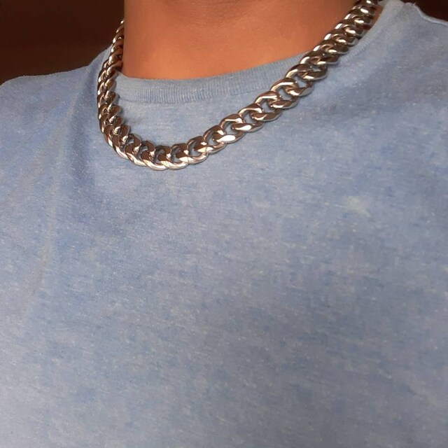 Collana Uomo Cubana In Acciaio Inox 316L - Catena Pesante - Foto 2