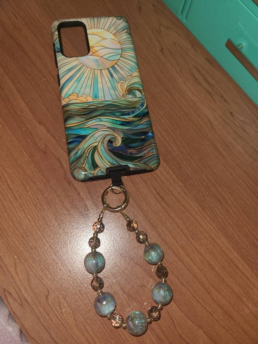 Sun & Ocean Stained Glass Design Phone Case for Samsung Galaxy S24, S23, S22, S21, S20 Plus, Ultra