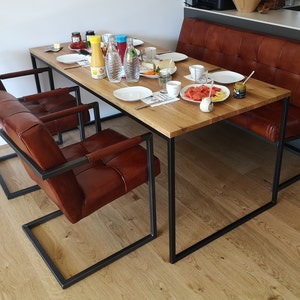 Steel Frame Dining Table BASIC NIO II, Modern Industrial Table
