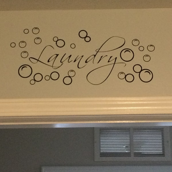 Laundry With Bubbles Wall Or Window Decal Etsy 