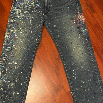 Custom Hand-painting on Your Denim by Rox Colorful, Abstract, Messy ...