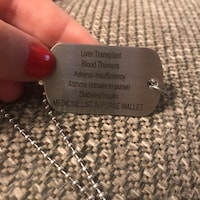 Medical Alert Stainless Steel Custom Engraved Medic ID Military Dog Tag ...