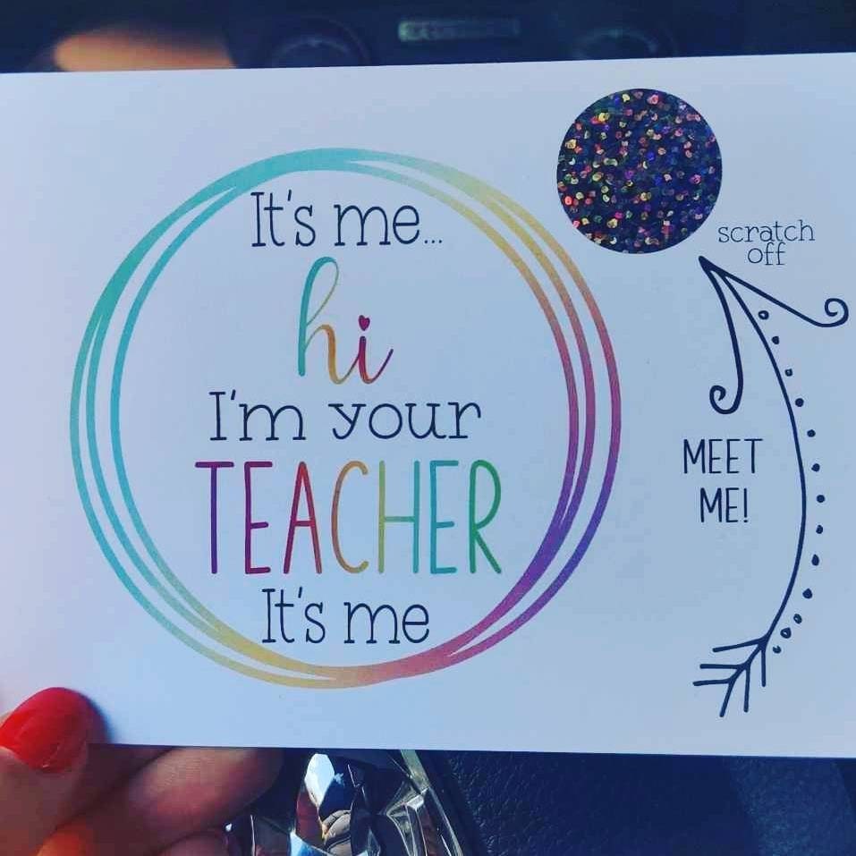 Scratch Off Postcard - It&#39;s Me Welcome Postcard for Students or Kids  - Note From Teacher - Back to School - School Cards - Meet the Teacher