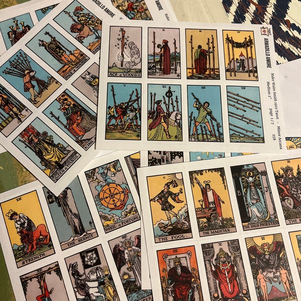 DIGITAL Tarot 3.7 Inch Tall Deck Printable Featuring All 78 Cards Pdf ...