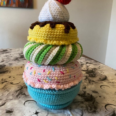 Stacking Ice Bags Pattern Ice Cream Stacking Toy Crochet Pattern - Etsy