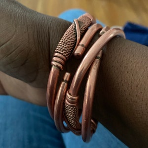 Copper Bangle, Adjustable One Size Fits All Bangle - Etsy