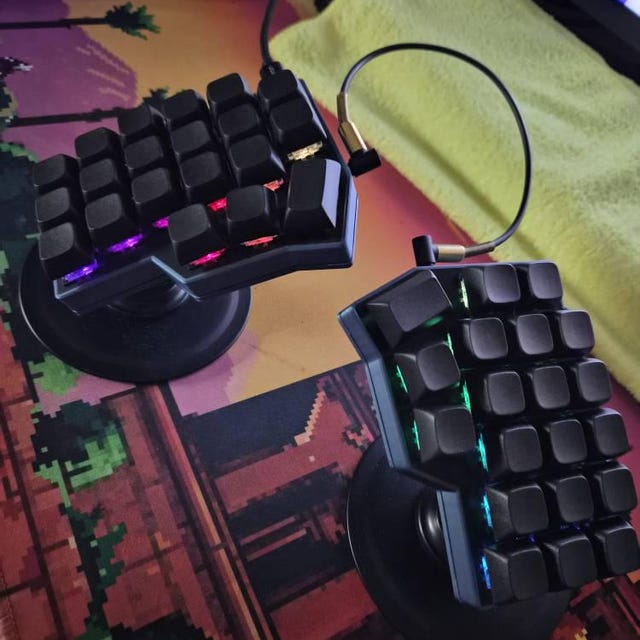 Corne Mini v4 有線分割キーボード、傾斜調整キット、RGBバックライト