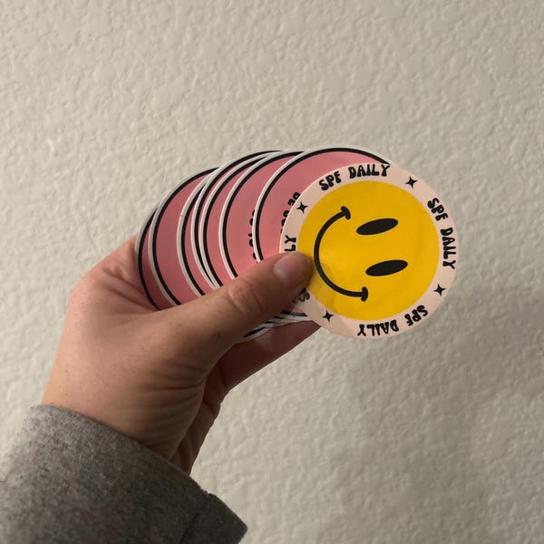 Be Good to Your Skin Smiley Face Sticker, Waterproof Vinyl - Etsy