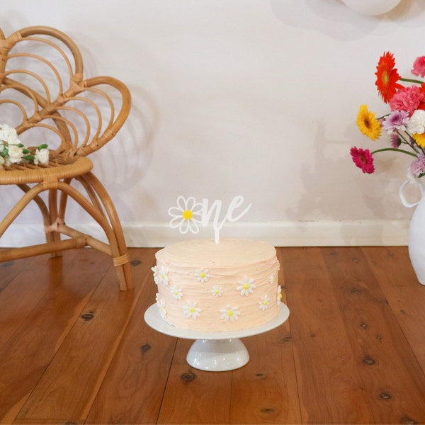 Daisy One - First Birthday Cake Topper - Age - 1st Birthday - Party ...