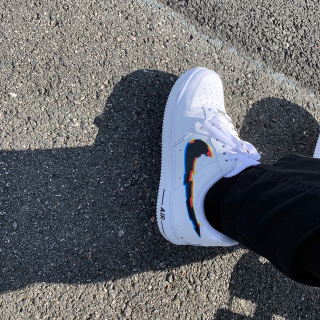 glitch air force ones
