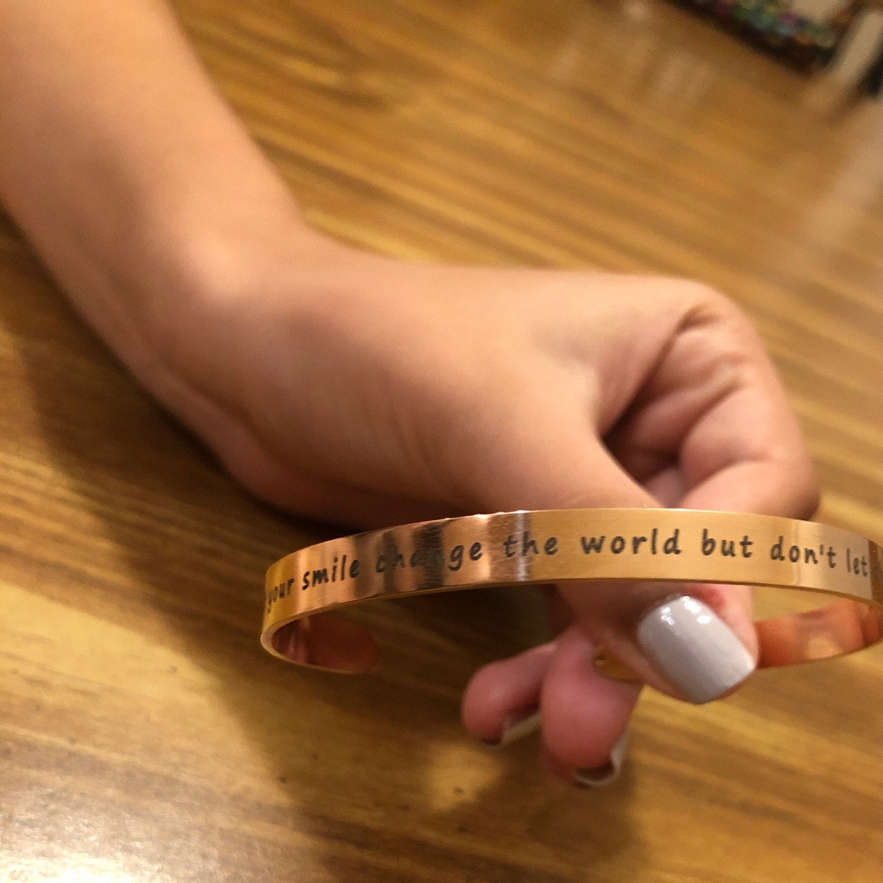 Personalized Cuff Bracelet for Women Custom Inspiration Engraved Bracelet Bridesmaids Gift For Her Gold Bangle Bracelet Wedding Jewelry