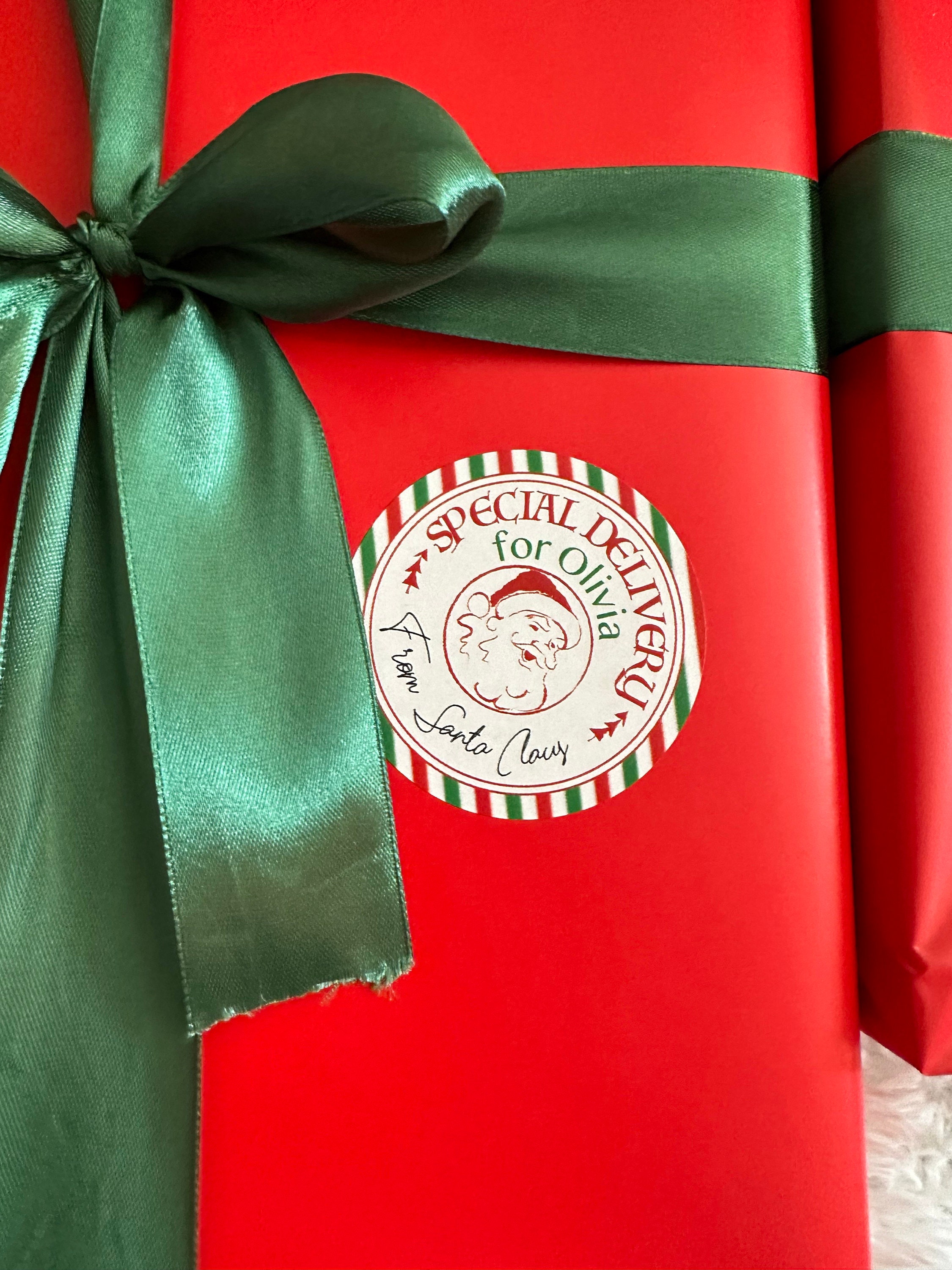 Personalized Santa Claus Gift Tags, Christmas Gift Labels, From Santa Claus, Special Delivery North Pole, Santa Gift Tag, Gift Tag for Child