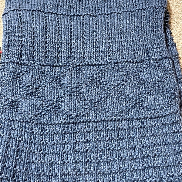 Knitting Pattern ~ Easy Sampler Baby Blanket in DK Yarn ~ ENGLISH ~ PDF ...