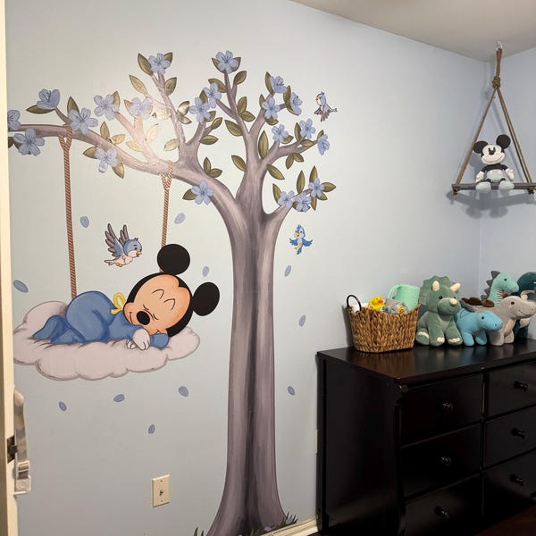 Cute Mickey Mouse Theme Baby Walker - Blue