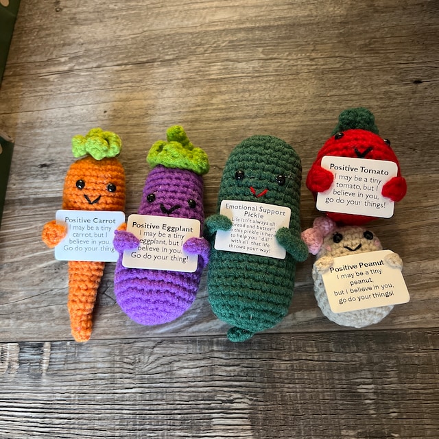 Crochet Carrot and Eggplant Duo - Crochet Vegetables For Home Decor -  HAMMONIE