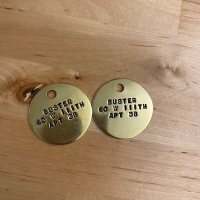 Personalized Brass Tags read Full Description Before Ordering - Etsy