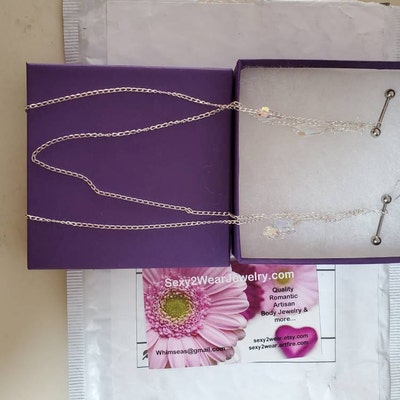 Nipple Rings, Sexy Nipple Jewelry, Nipple Necklace, Pierced Nipple