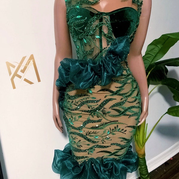 Metallic Floral Embroider and Heavy Beaded On a Mesh Lace Fabric-Sold By The Yard- Hunter main image 0