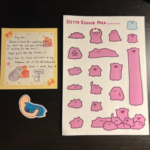 Ditto Pokemon Sticker Pack - Etsy