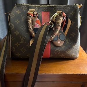 Dark Brown & Golden Honey Strap 1 Wide Adjustable Shoulder to Crossbody  Length for LV Monogram, Damier Ebene, Etc 