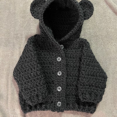 PDF Nb-12m Baby Bear Hoodie New Baby Crochet Crochet Hoodie - Etsy