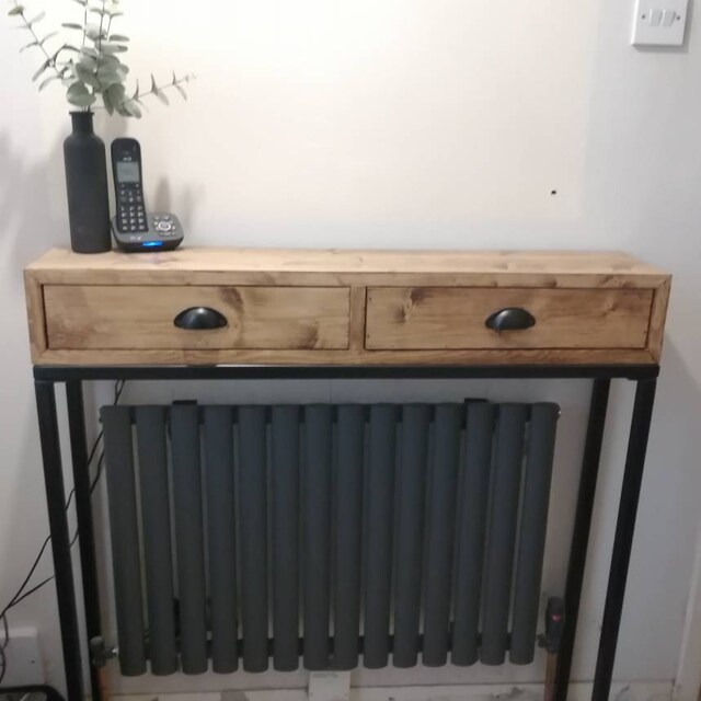 Console Table With Drawers Narrow Entryway Table Radiator Shelf