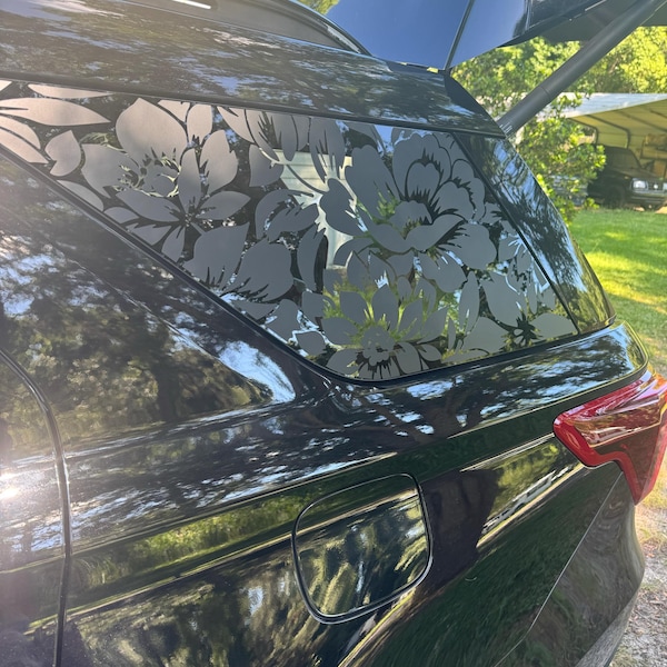 Fits 2010-2024 Toyota 4RUNNER Rear Side Windows Floral Flowers Pattern ...