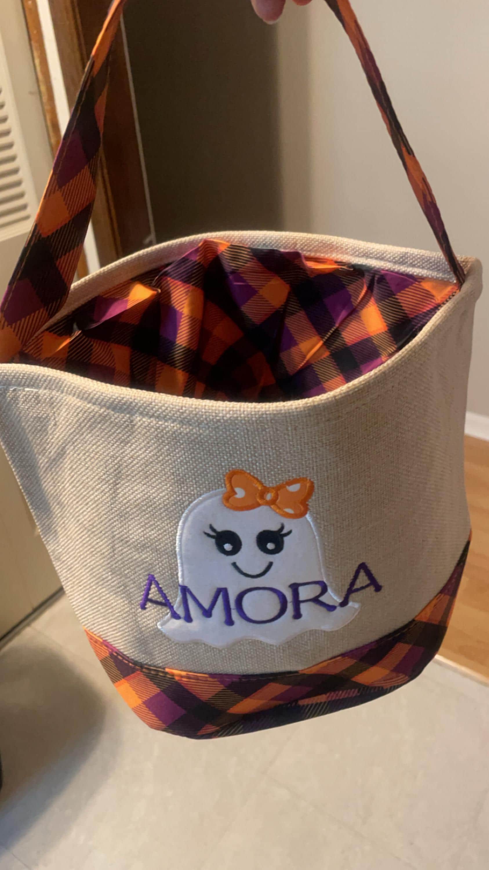 Trick or treat bag, Trick-or-treat bucket,  Halloween Bucket, Personalized, Halloween Basket, monogram, trick-or-treat, Halloween bag