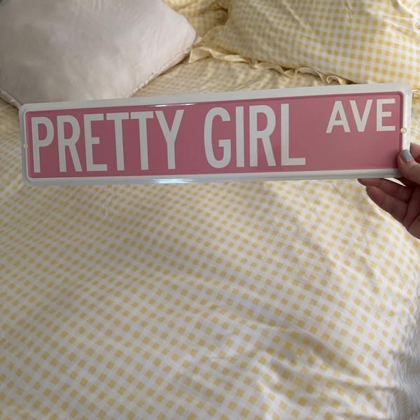 PRETTY GIRL Ave Street Sign, Stamped Aluminum, One-sided - Etsy