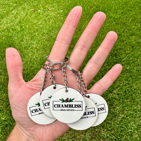 Custom Logo Keychains Bulk - Engraved & UV Printed Promotional ...