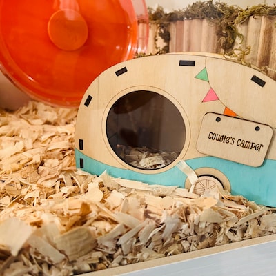 View of Custom Hamster Hideout/ Hamster RV Party/ Cage Accessory/ Memorable ...