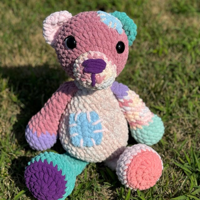 DIGITAL PATTERN: Scrappy Bear Crochet Plushie - Etsy