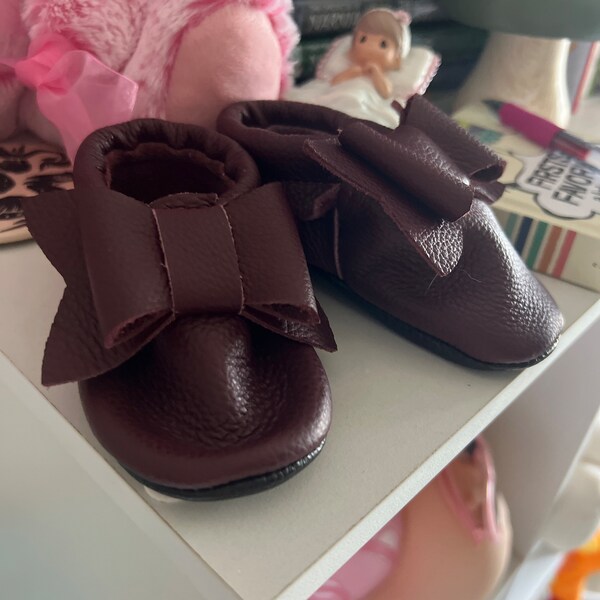 Black Baby Shoes, Leather Baby Shoes Shower Gift, Toddler Shoes, Soft ...