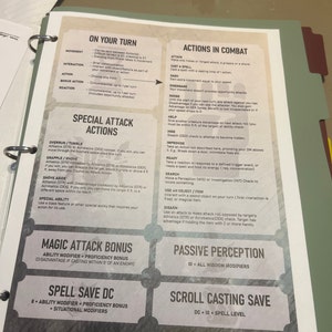 D&amp;D 5e Initiative Tracker Printable Dungeons and Dragons Character ...