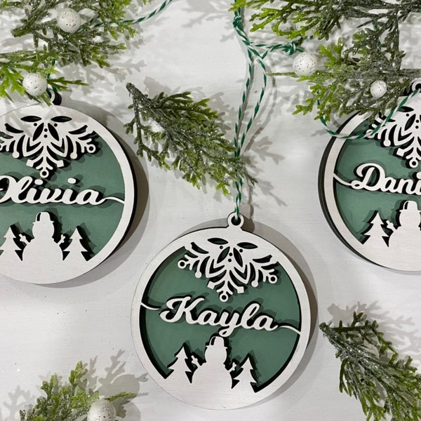 Scripts Ornament Script Ornaments - 3 Laser Ready Files - SVG - Glowforge - Etsy