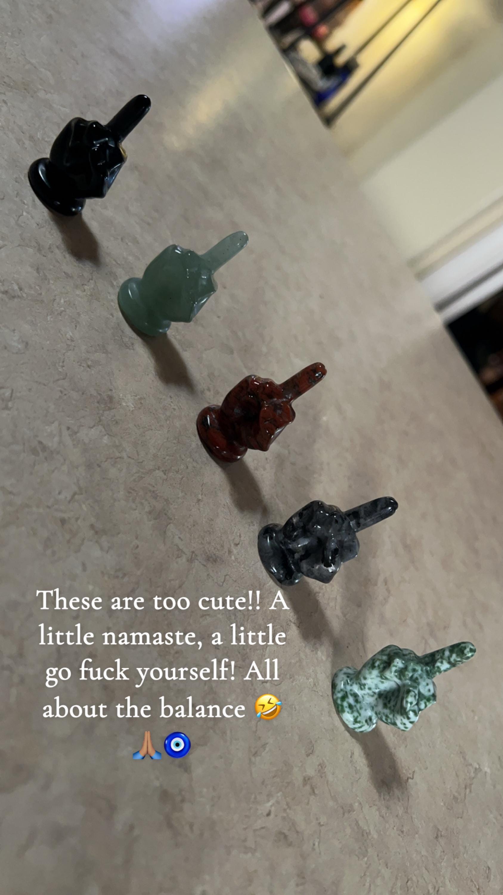 1.4&quot; Crystal Quartz,Carved Mini Middle finger ,Crystal Quartz Middle finger,Hand Carving,healing Home Decor, Energy Crystal gift