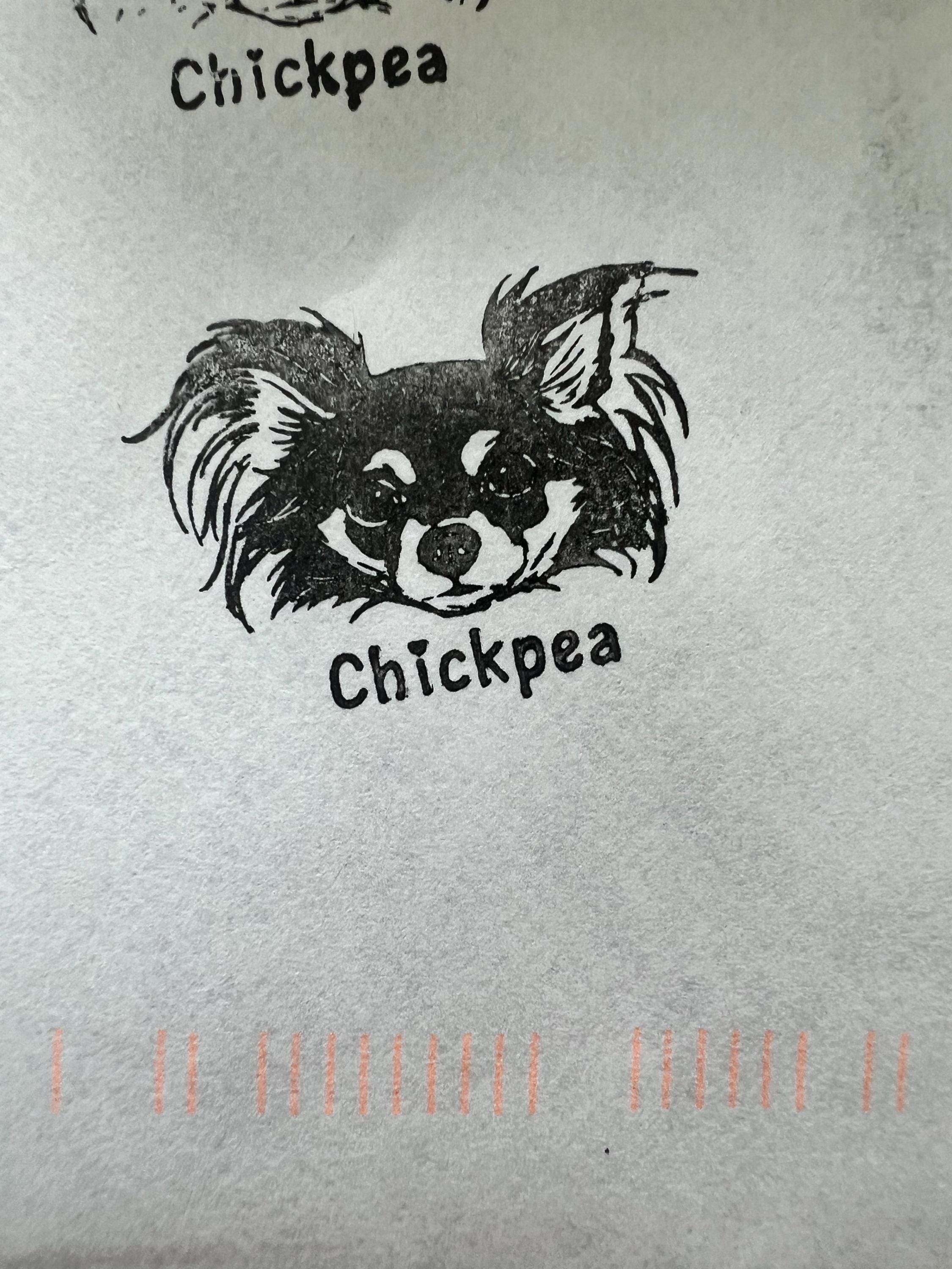Personalized Custom Pet Rubber Stamp - Hand-Drawn Portraits for Pet Lovers