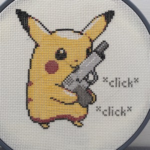 Animated Running Pikachu Cross Stitch