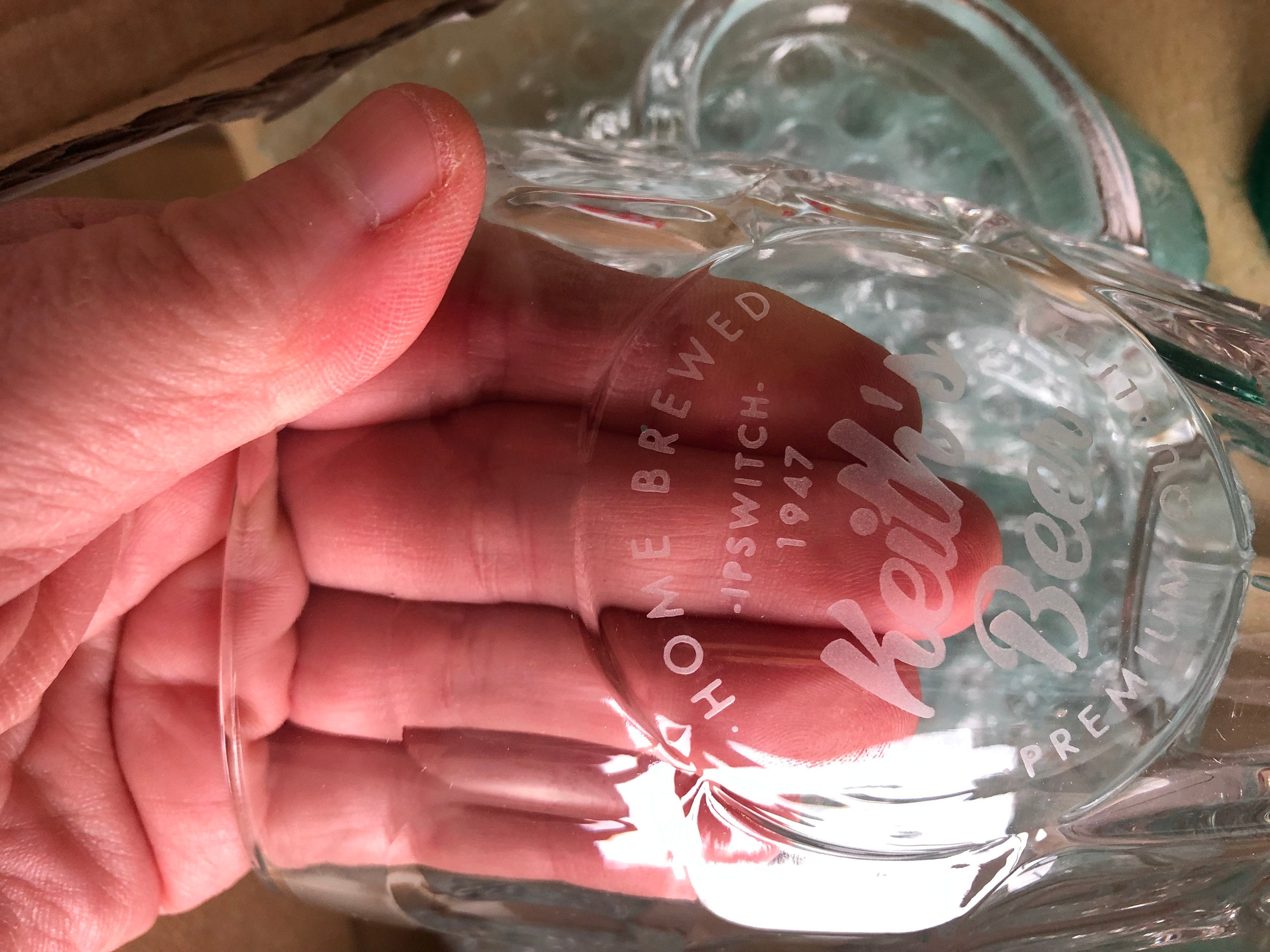 Personalised Home Brewed Dimpled Beer Glass
