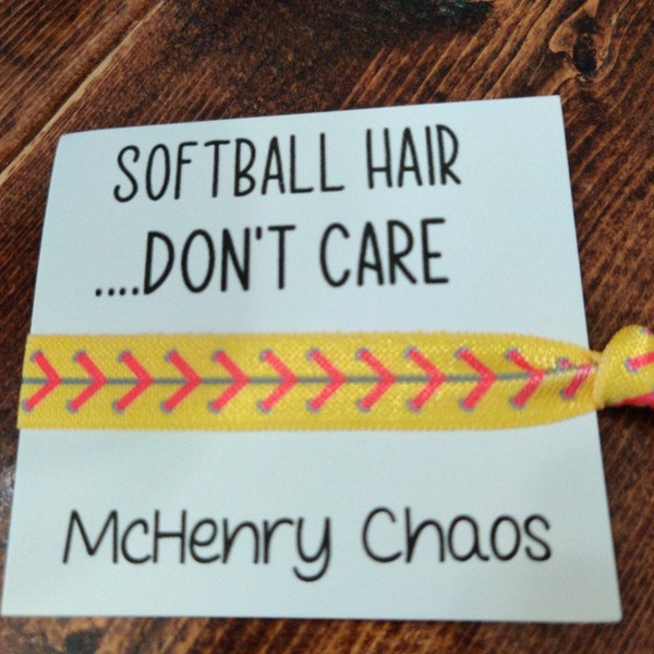 Softball Hair, Don't Care/ Birthday Favors/ Softball Theme/ Party ...