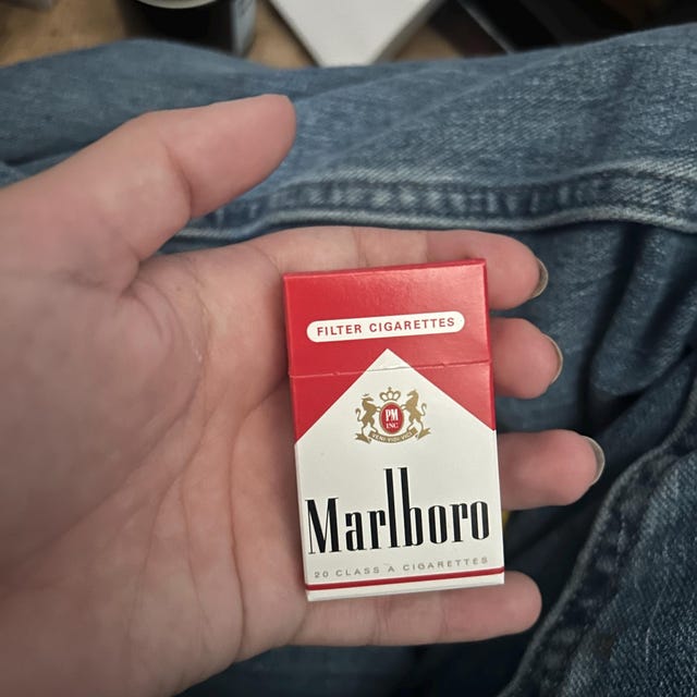 Vintage 1990s NOS Miniature Marlboro Red Pack Flip Top Box Matches Sealed  NEW