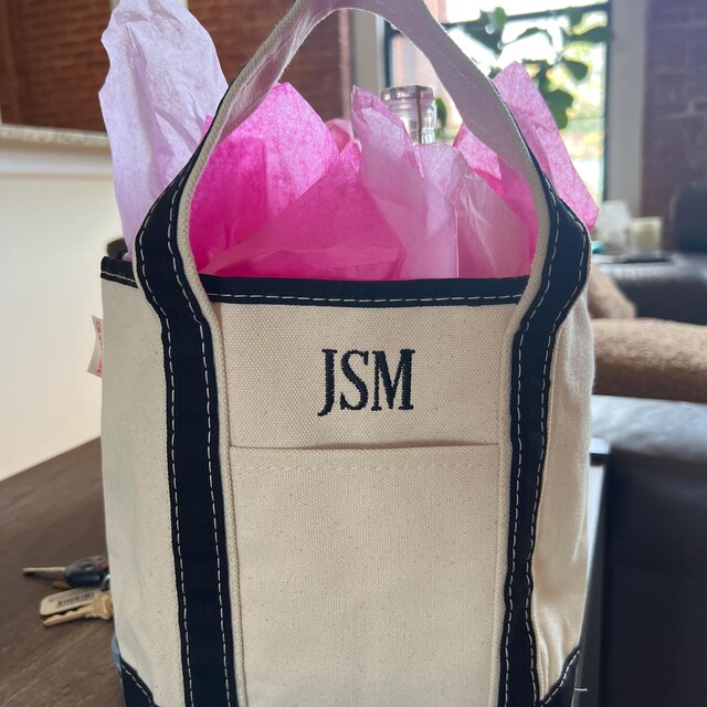 Mini Tote Bag, Small Monogram Canvas Bag for Kids Toys