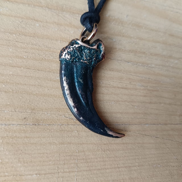 Bear Claw Necklace - Bronze Bear Claw Pendant - Black Bear Bear Claw Necklace - Bronze Bear Claw Pendant - Black Bear
