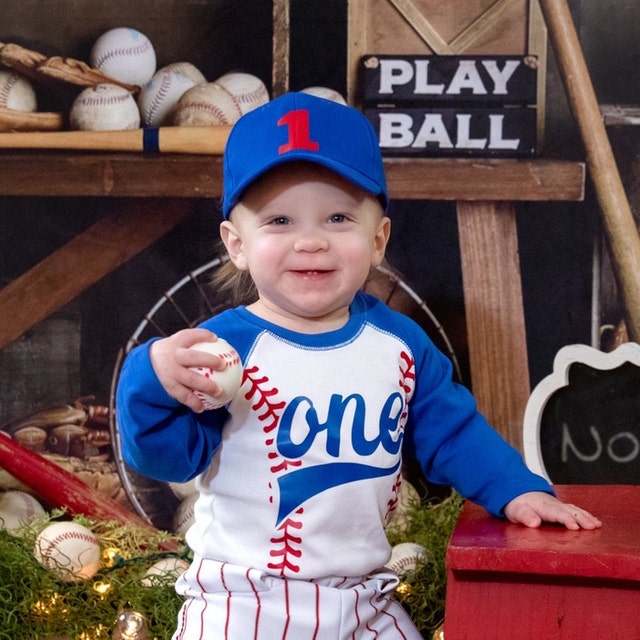 Baseball first birthday best sale outfit
