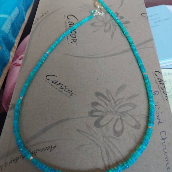 Bracciale Elasticizzato In Pietre Naturali - Opale Boulder 8 Mm, Rondelle Lisce - Gioiello Unisex Da 7 Pollici - Energia Curativa, Fatto A Mano In India - 6