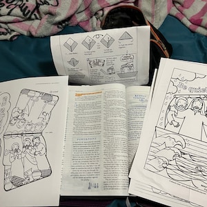 Jesus Calms the Storm Two Folded Paper Boats/mobile to Colour in and