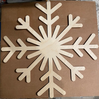 Unfinished Wooden Snowflake Shape Winter Decor Craft From 1 up to 46 ...