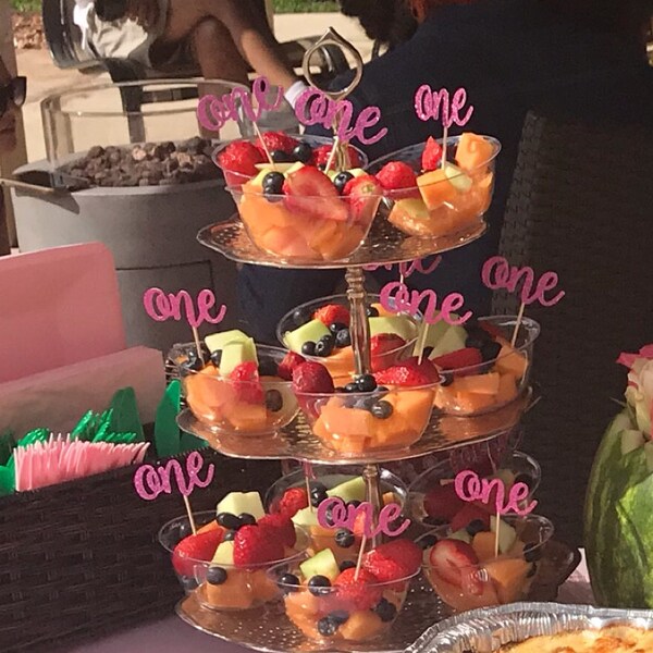 ONE Cupcake Topper - Number Cupcake Topper - First Birthday Cupcake ...