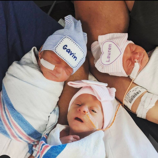 Newborn Hospital Hat Monogramed With Name! for a BOY or GIRL! You ...