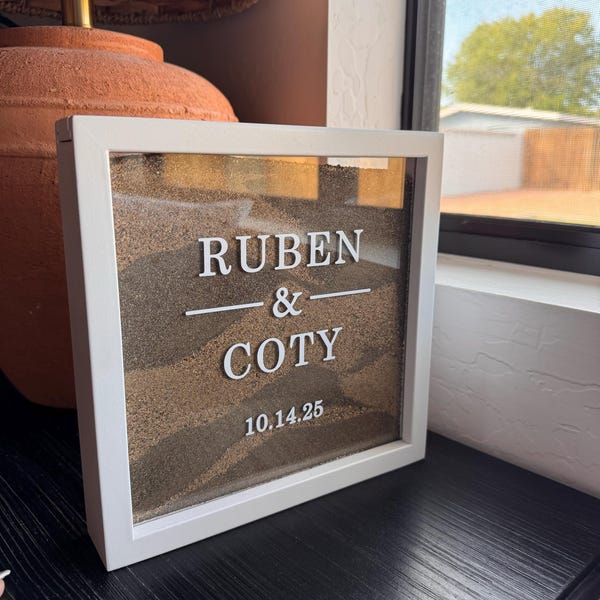 Sand Ceremony Frame for Wedding / Sand Ceremony Unity Wedding Box ...